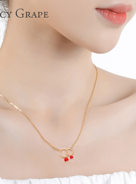 心爱心原创设计小众礼物项链