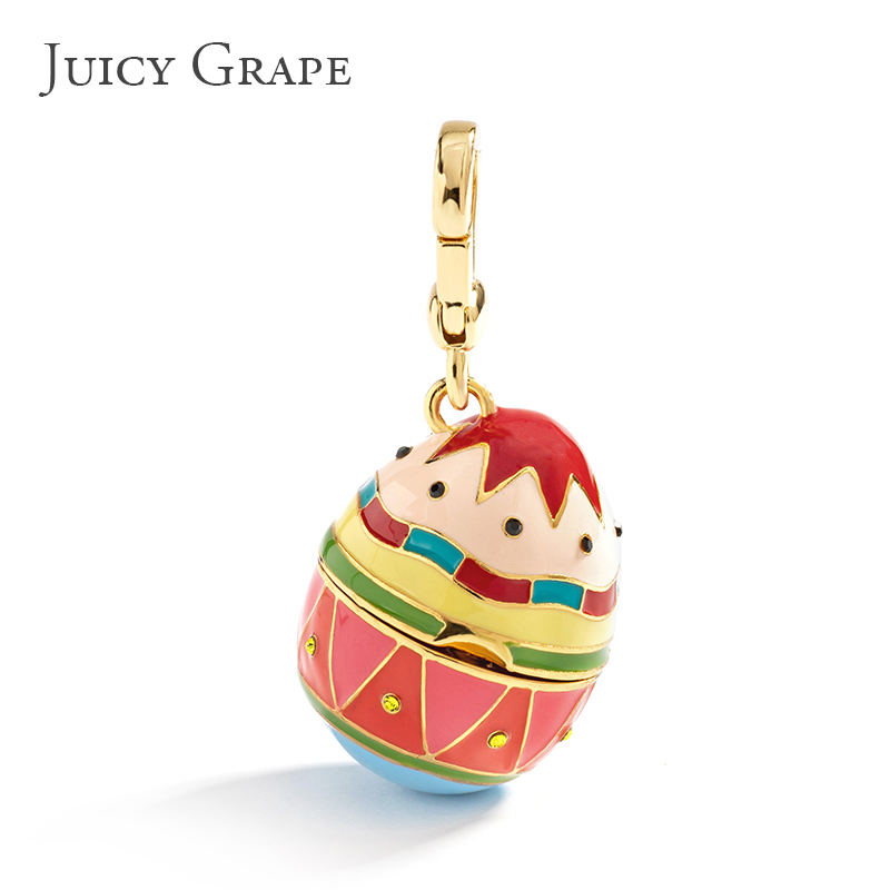 Juicy 项链吊坠可爱复活节彩蛋小黄鸡趣味本命年吉祥物挂坠 Grape Juicy 项链吊坠可爱复活节彩蛋小黄鸡趣味本命年吉祥物挂坠 Grape
