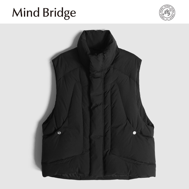 MindBridge90鸭绒60D高密尼龙/冬季户外防风保暖羽绒马甲抗皱MA77,淘宝优惠券,粉丝福利购,淘宝优惠卷