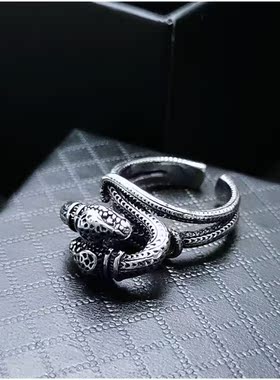 双头蛇合金生肖欧美风饰品食指环