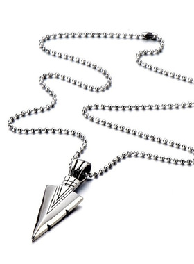 欧美箭头复古男士吊坠长项链