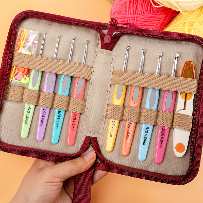 勾针钩针工具全套装手工软柄毛线衣编织包包不锈钢钩针diy材料包,淘宝优惠券,粉丝福利购,淘宝优惠卷
