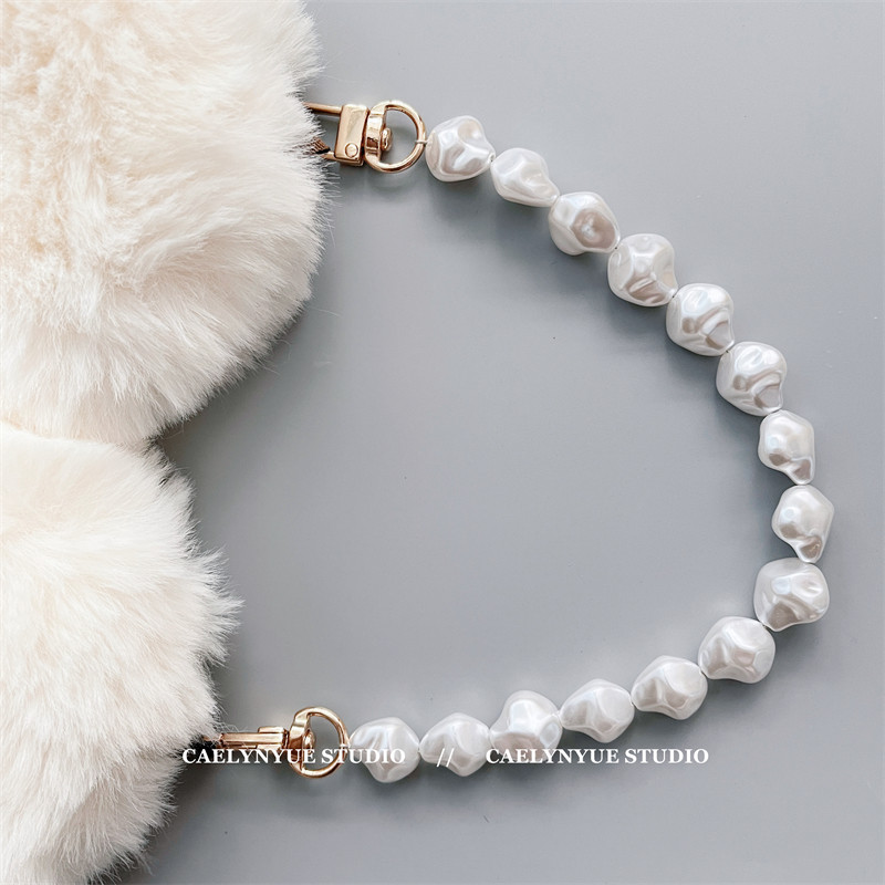 人造巴洛克异形珍珠链条手提单肩腋下包肩带手机链保护壳防摔装饰,淘宝优惠券,粉丝福利购,淘宝优惠卷