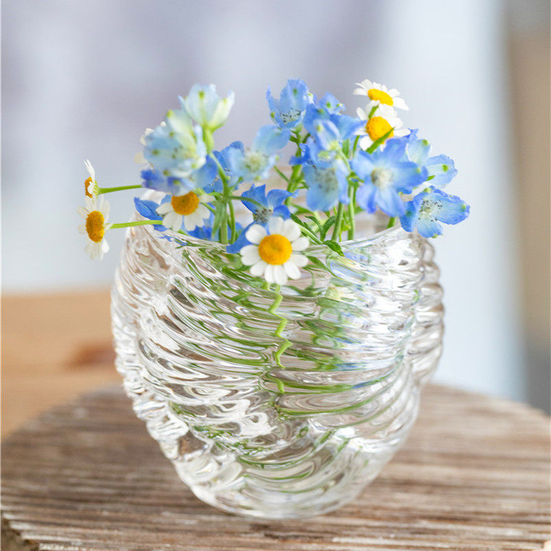 厚实透明日式手工玻璃烛台烛光晚餐桌面摆件小花瓶绿植鲜花,淘宝优惠券,粉丝福利购,淘宝优惠卷