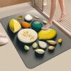 Diatom mud bathroom floor mat toilet toilet toilet toilet door absorbing anti-slip foot mat for door entrance household carpet