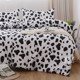 Modern and fashionable black and white cow spotted dog student bed sheets and quilt cover four-piece set cotton pure cotton bedding two persons