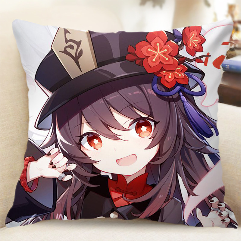 原神周边抱枕胡桃散兵雷神纳西妲钟离甘雨魈可莉动漫手办定制枕头