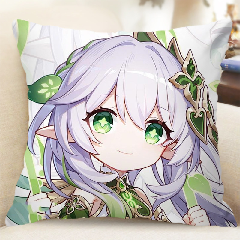 原神周边抱枕胡桃散兵雷神纳西妲钟离甘雨魈可莉动漫手办定制枕头