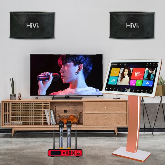 Hivi/惠威豪华KTV音箱套装8寸专业卡拉OK音箱功放套装