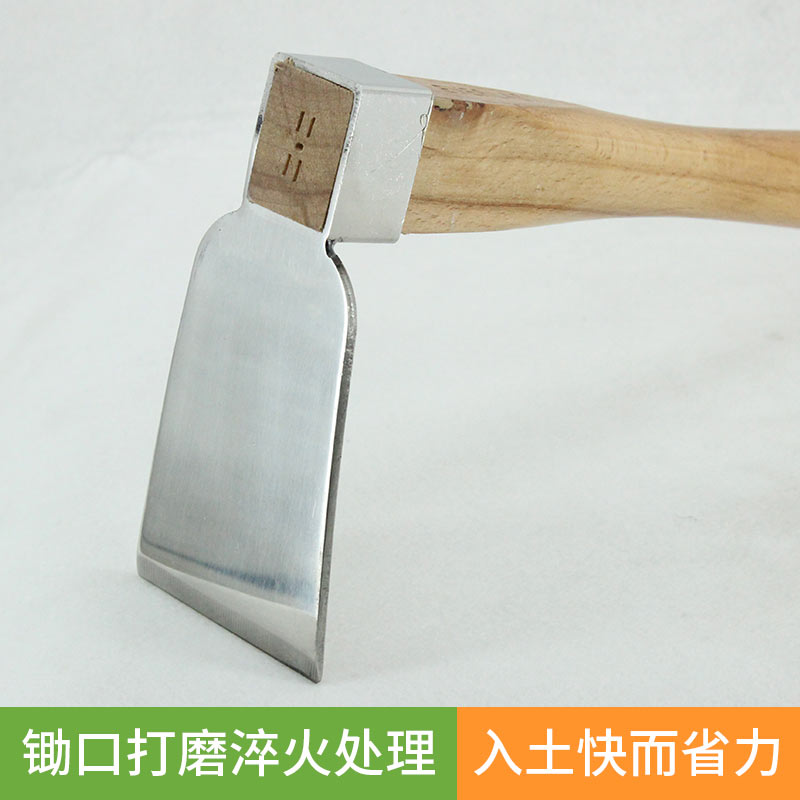 小锄头家用户外园林园艺工具农用挖土除草锄草种菜短木柄农具耙子 - 图1