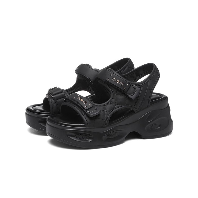 杰豪女鞋2025夏季新款厚底休闲凉鞋女沙滩罗马凉鞋魔术贴舒适正品,淘宝优惠券,粉丝福利购,淘宝优惠卷