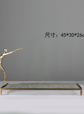 黄铜轻奢人物摆件软装饰品