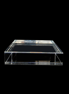 透明水晶方柱圆柱方块首饰展示台工艺摆件底座方形圆形水晶