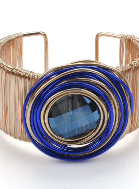 手工绕线手镯金属波西米亚风