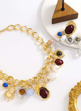 爱心灯笼仿珍珠中古风套装