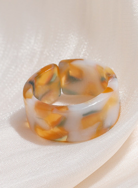 开口醋酸戒指亚克力裸戒个性扳指