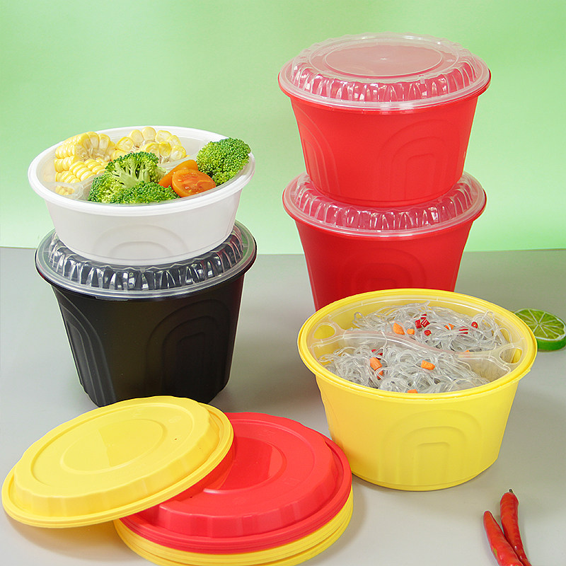 一次性双层餐盒汤面分离外卖打包盒防盗锁扣高档干湿分离两层饭盒,淘宝优惠券,粉丝福利购,淘宝优惠卷