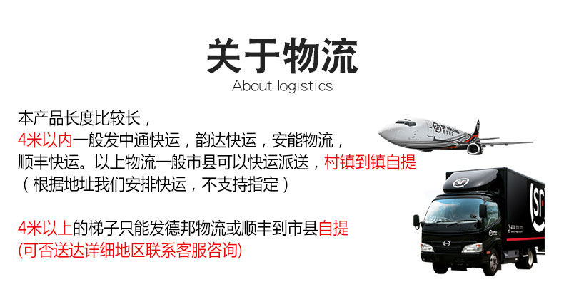 加厚铝合金家用梯一字梯阁楼爬梯工程梯直梯单梯2米2.5米3.5米4米 - 图1