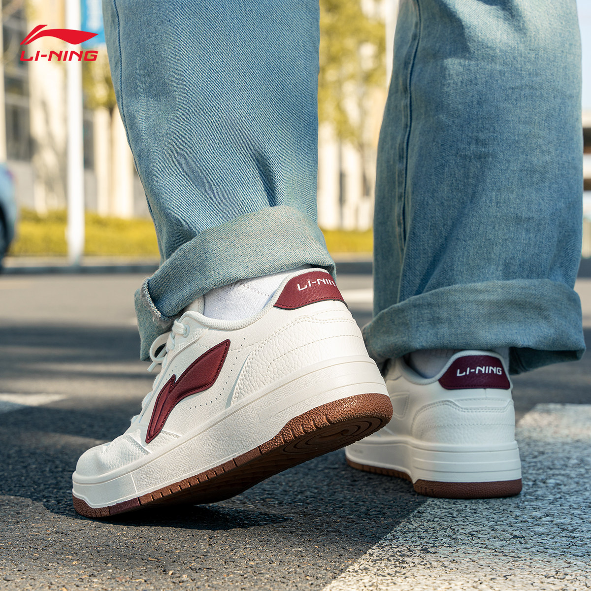 李宁天迹板鞋男鞋2025秋季新款男子学生舒适经典青少年休闲运动鞋 - 图1