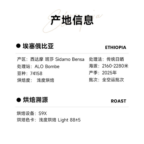 M2M埃塞俄比亚ALO Bombe74158精品日晒手冲浅烘咖啡豆黑咖啡100g - 图3