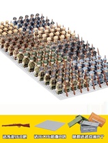 Lego WWII Soldiers China Man Zai Military Building Blocks Special Soldiers Police Weapon Boys Assembled Puzzle Toys