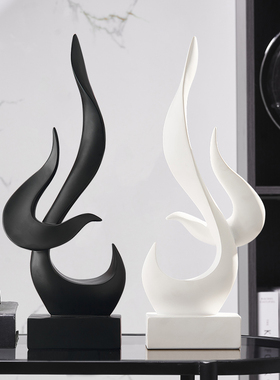 速发轻奢高鸟抽饰艺术火焰档摆件家居饰品客厅酒柜电视柜装象简约