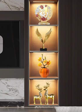 速发酒柜装饰品摆红居奢高档家轻客厅电视柜玄关办公室件酒架摆设