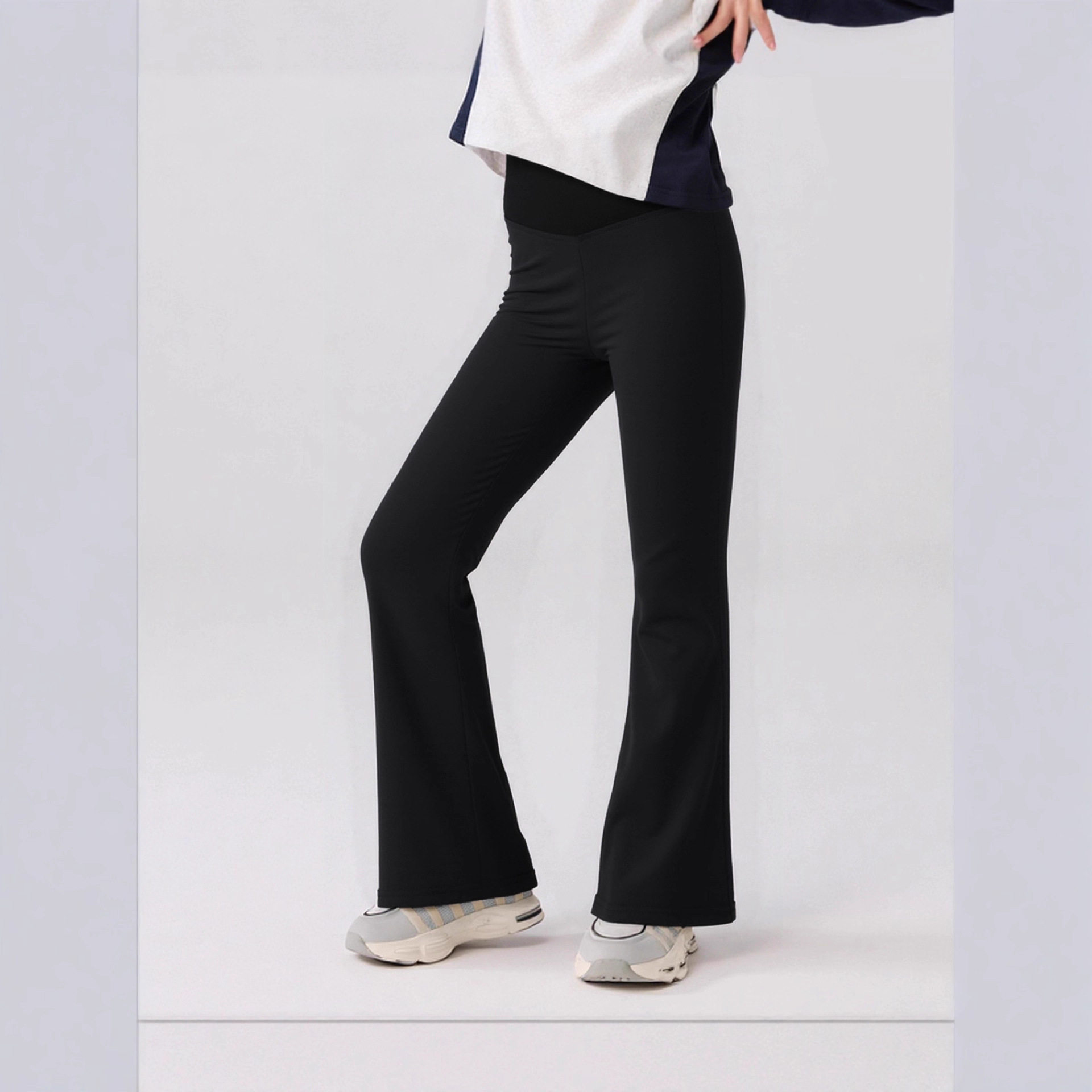 女童喇叭鲨鱼裤春秋外穿阔腿瑜伽裤儿童弹力微喇高腰运动打底裤子,淘宝优惠券,粉丝福利购,淘宝优惠卷