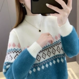 Бархатный демисезонный модный приятный телу зимний свитер, коллекция 2023, городской стиль, в западном стиле