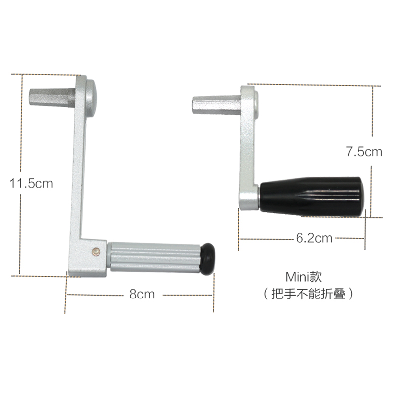 升降凉晾衣架手摇器配件手柄摇把摇杆通用6六角梅花四齿把柄包邮 - 图1