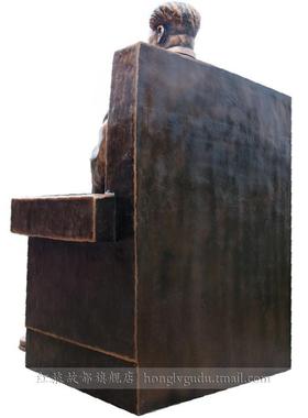 大型室外毛泽东树脂镀铜开业礼品