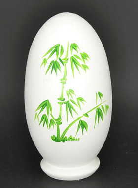 俄式套娃－10层 椴木 蛋形熊猫 背后有竹子手工玩具儿童益智礼品