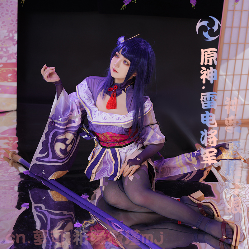 原神cos服雷电将军雷神巴尔漫展cosplay稻妻城皮袜鞋子元性感游戏-图0