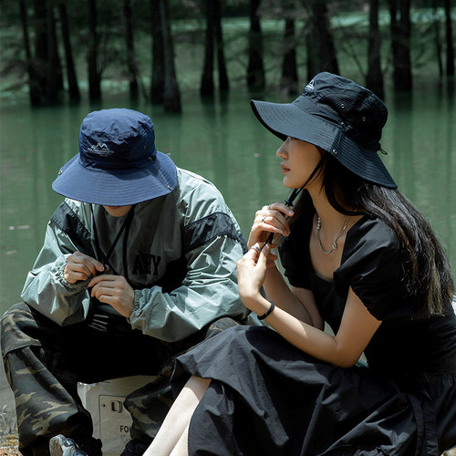 FINE STATE防晒帽遮阳帽男夏季薄款透气渔夫帽男士户外登山帽子 - 图0