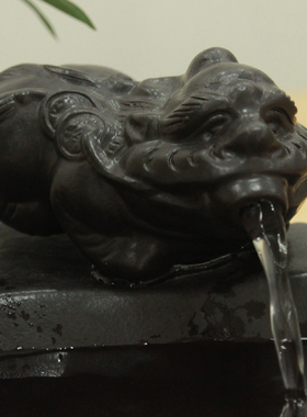 速发喷泉流水摆件盆景办公室内植物盆栽客厅生财招礼乔迁新财开业