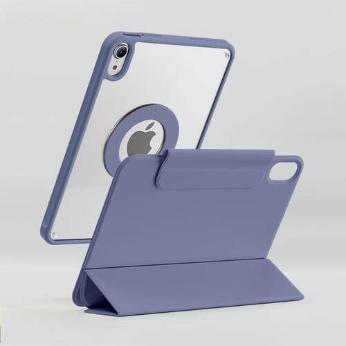iPadmini7保护壳iPadair6保护套磁吸搭扣mini6新款拆分旋转支架ipadpro11寸超薄平板iPad10代防弯防摔壳air5 - 图1