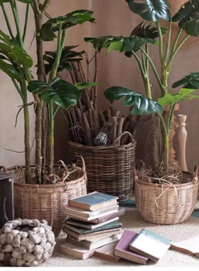 仿生树大盆栽仿真绿植商业摆设龟背竹落地装饰假绿植客厅酒店摆件