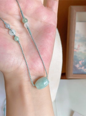 路路通天然翡翠转运珠吊坠