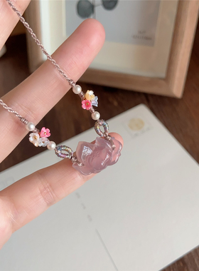 天然正品精致好运连连高级感荷花