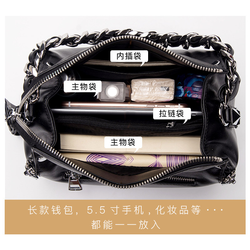 女2020新款网红小黑包简约波士顿包 kstyle女士包袋