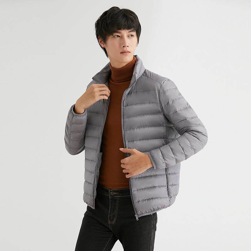 轻薄羽绒服男2025年秋冬季新款男士立领休闲保暖短款外套百搭纯色