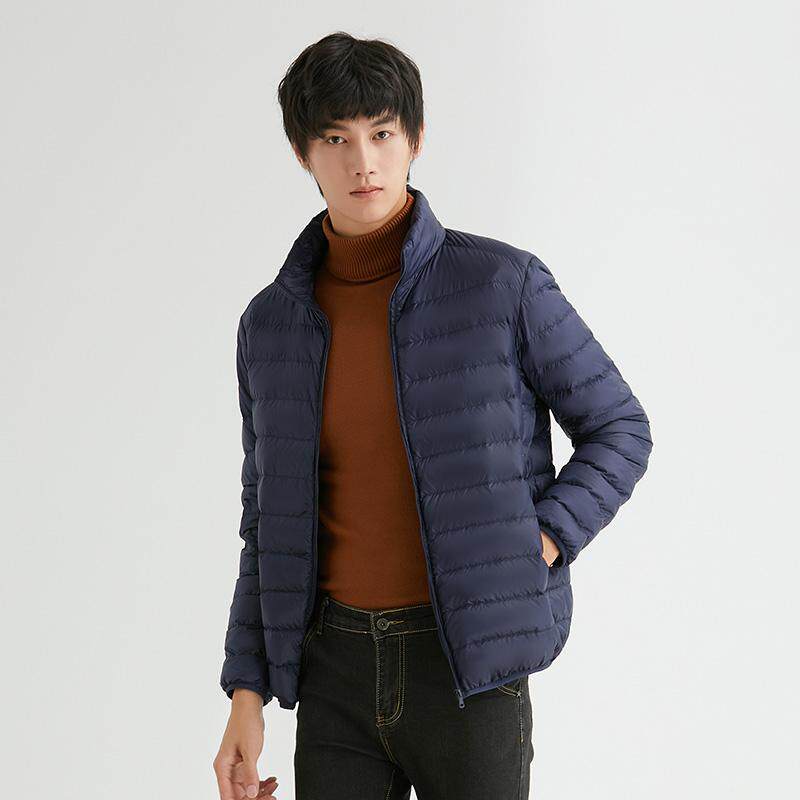 轻薄羽绒服男2025年秋冬季新款男士立领休闲保暖短款外套百搭纯色