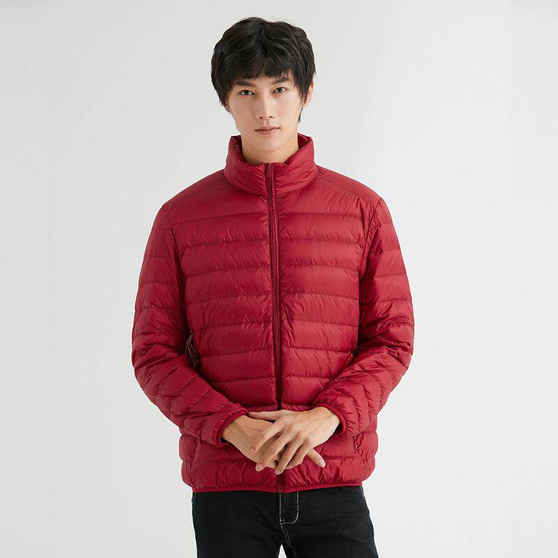 轻薄羽绒服男2025年秋冬季新款男士立领休闲保暖短款外套百搭纯色