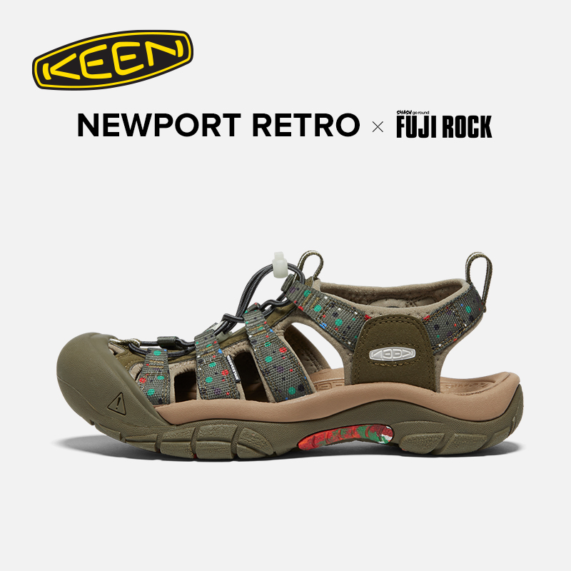 KEEN官方 x FUJI ROCK联名款NEWPORT RETRO户外凉鞋女子溯溪鞋-图1