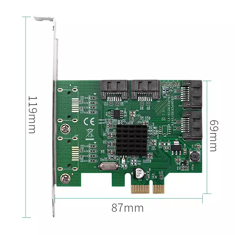 乐扩 PCIE转4口SATA6G扩展卡转接卡 SATA3.0卡群晖 omv5适用飞腾-图2