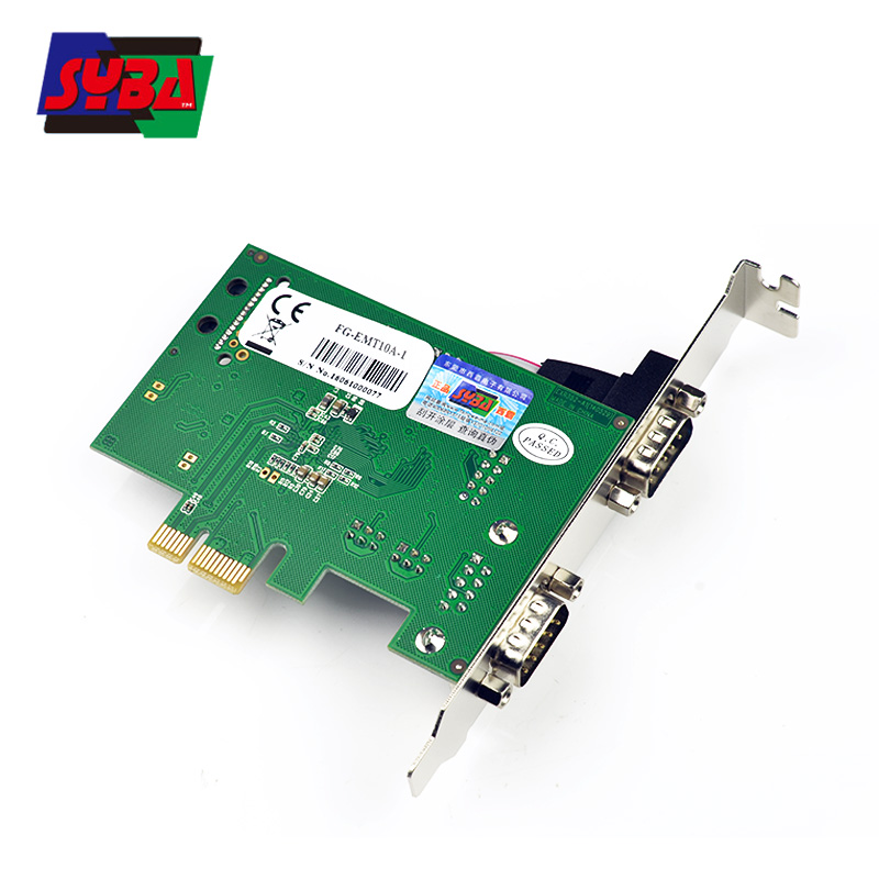 西霸串口卡PCI-E 9针RS232 DB9 2口 带供电扩展卡Exar FG-EMT10A - 图3