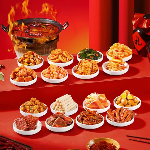 比比赞零食大礼包辣卤礼盒卤味熟食宿舍解馋充饥零食休闲小吃食品 图片 2
