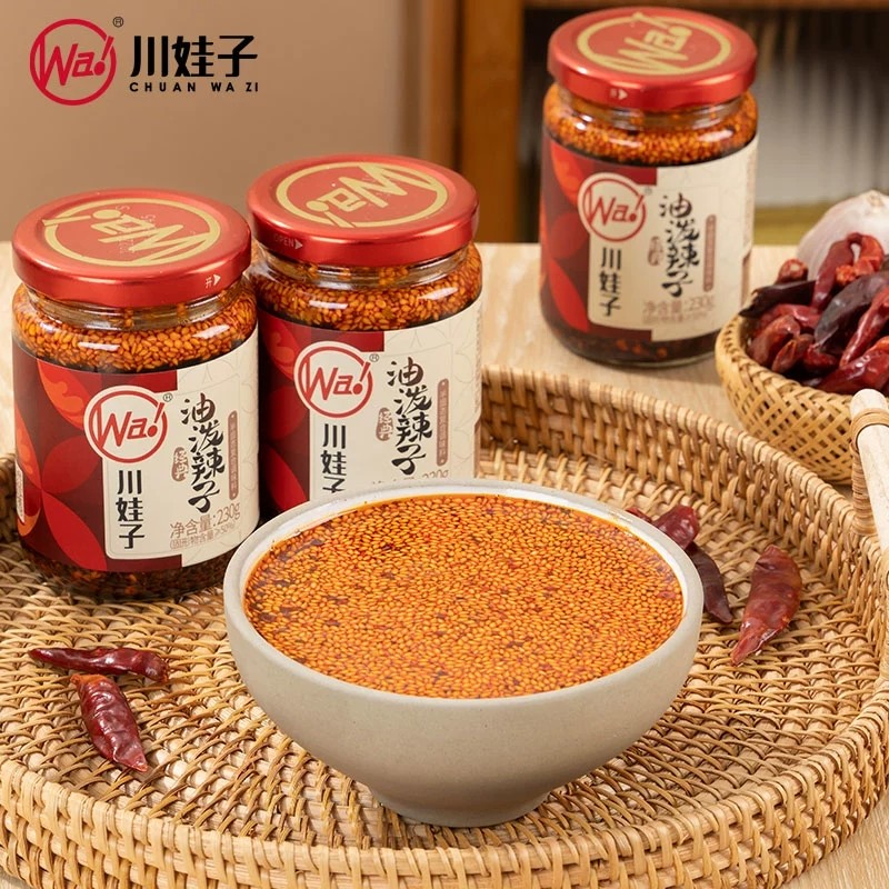 川娃子油泼辣子230g四川红油辣椒香辣凉拌菜拌面蘸料辣椒酱调味料,淘宝优惠券,粉丝福利购,淘宝优惠卷