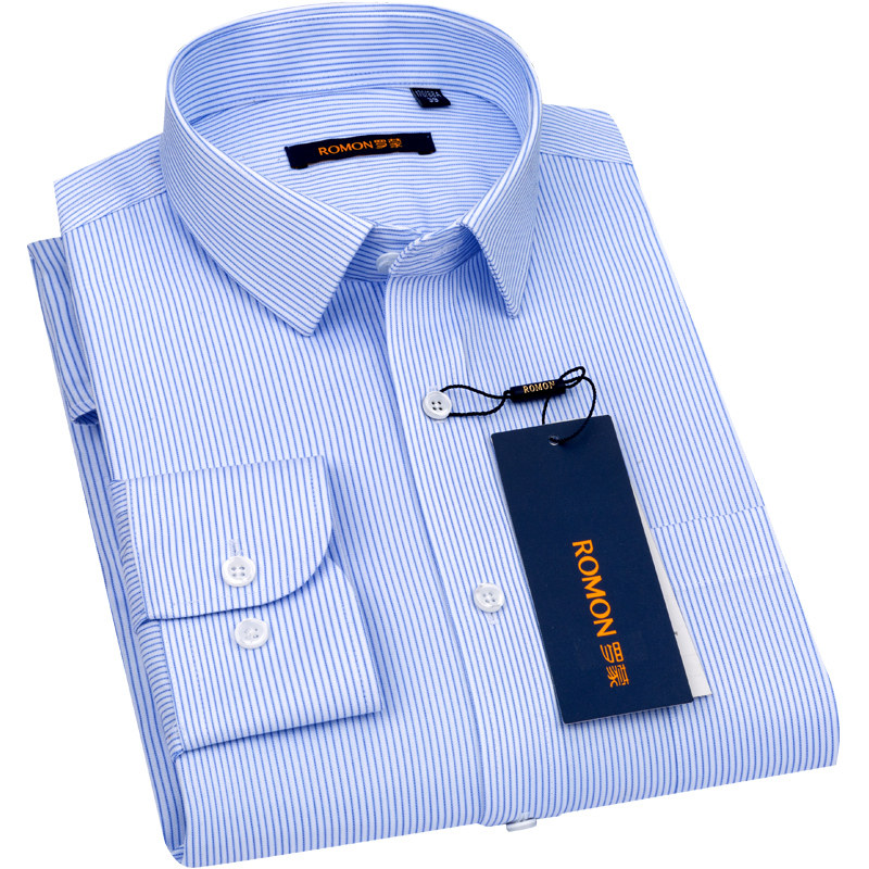 罗蒙全棉男长袖2023春中青年衬衫 戈雷斯顿服饰衬衫