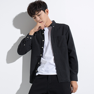 梵杉春季牛津纺长袖衬衫